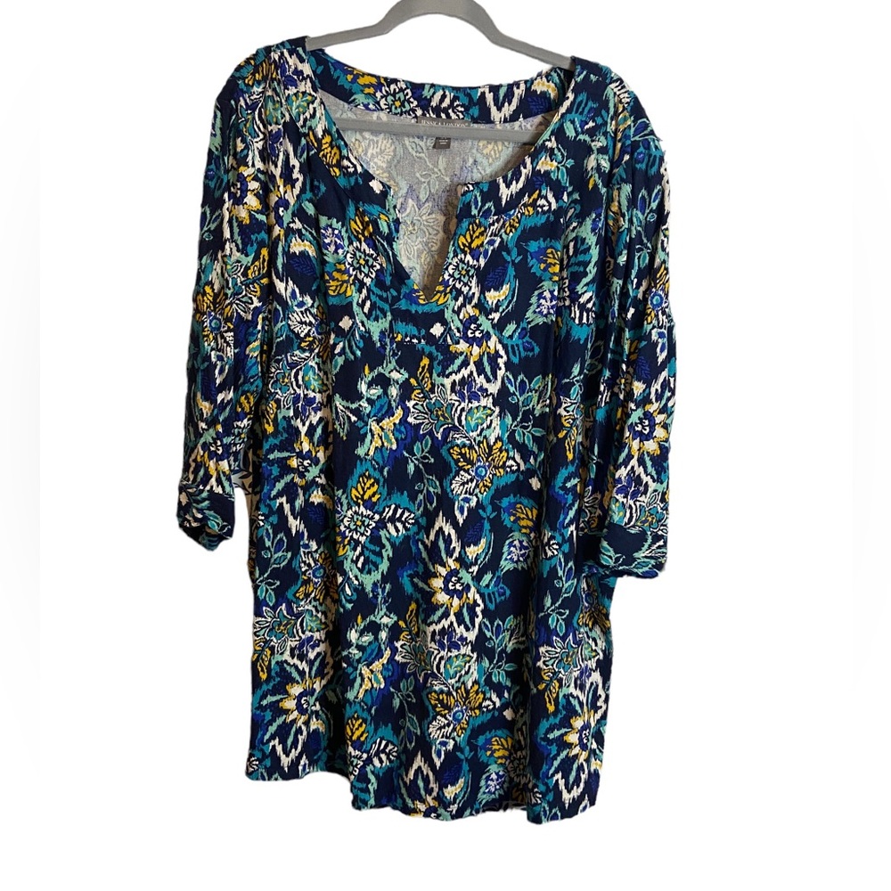Plus Size Jessica London Linen Tunic Top
